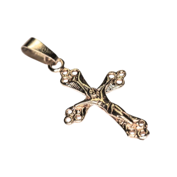 Krusifiksiristiriipus Kultaa 20mm x 12mm