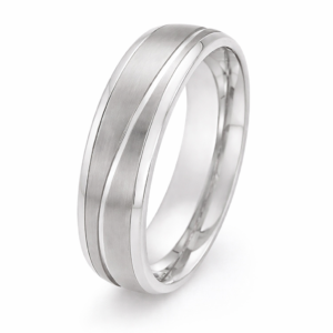 titaanisormus miehelle 6mm White Style Titan Avantgarde