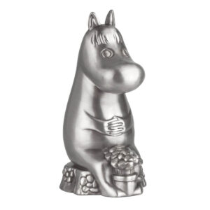 Niiskuneiti-säästölipas metallista, 18 cm korkea Muumi-hahmo.