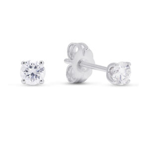 valkokultakorvakorut yht. 0.34ct laboratoriotimanteilla