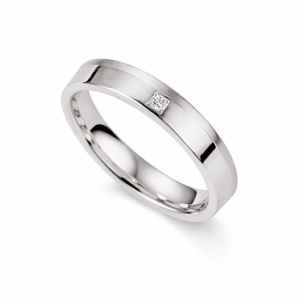 hopeinen timanttisormus 6mm white style silver brilliance